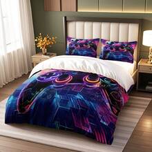 1 Set Of 3 Pcs Basketball Game Controller Duvet Cover Set - 1 Duvet Cover, 2 Pillow Shams (No Filling), High Definition Printed, Suitable For Home Bedroom - Multicolor - View 13