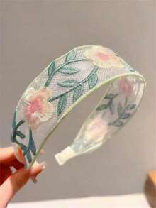 3件/1件装女士优雅百搭刺绣花朵发箍，适合日常、通勤、上学、工作、海滩、派对、节日礼物、波西米亚风、美容、发带、发箍、女士发饰 - 彩色 - 查看 5