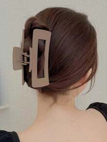 1 Stück/2 Stück/3 Stück Minimalistische hochwertige elegante quadratische Kunststoff Haarklammern für Damen, vielseitig für den täglichen Gebrauch und die Verwendung unter der Dusche, Winterhaaraccessoires, modische Haarspangen