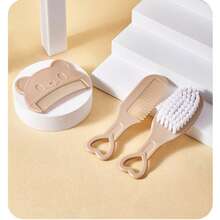 3pcs Baby Comb Set, Newborn Soft Hair Brush, Baby Bath Brush, Baby Care Grooming Tools - Multicolor - View 10