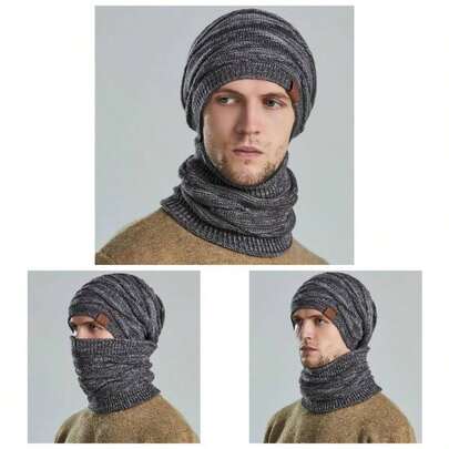 HAKUKU 2 Piezas Gorra para Frio para Hombre Mujer, Gorros Invierno de Lana de Fino Tejido, Beanie Trmicos Transpirable y Ligero