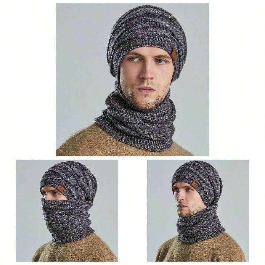 Men Scarves Set - Gray - View 1