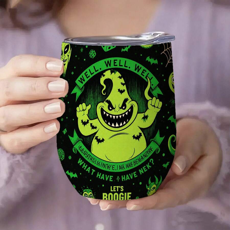 Nightmare Before Christmas Stainless Steel Mug - 12oz Double-Wall Vacuum Insulated Cup, Wear-Resistant, , Dishwasher , Perfect For Hot & Cold Drinks, Christmas Halloween Gift Fo - White - View 1