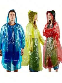 1-20件装一次性加厚雨衣，带防风帽，便携式防水雨披，适合旅行和户外活动 - 透明一次性旅行用品，旅行酒店必备，户外必备，房间用品，沙滩旅行迷你装，生理期一次性用品，浴室配件，保暖，闺蜜节，小狗，嘉年华，春夏精选，伴娘礼物，房间，卧室装饰，海滩，旅行，男士，女士，度假 - 黑色 - 查看 4