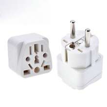 1pc USA To Germany, France Schuko Grounded Universal Travel Power Plug Adapter - Type E/F - CE Certified For Smartphones, Laptops, Tablets Chargers