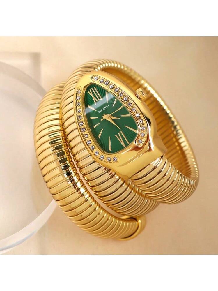 Snake Face Watch Women Waterproof Steel Dress Wrist Watch Snake Face Watch for Women 5.9-7.1in Snake Shape Face Women  main image 4