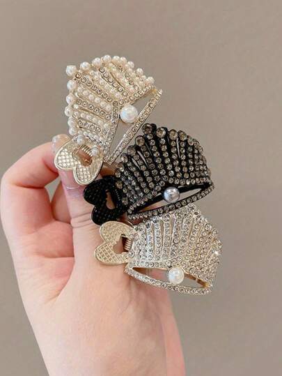 1pc An Elegant Crystal Hair Claw, Suitable - Featuring A Sparkling Rhinestone Design, Made Of Durable Alloy, Ideal For Thick Long Ponytails, A Stylish Hair Accessory | Glamorous Adornment | Alloy Hairpin, Hair Clip - Fashionable And Practical, Hair Stuff, Stocking Stuffers, Stocking Fillers Women, Christmas Gift, Stocking Stuffers For Adults, Stocking Fillers For Adult, Hair Stuff, Stocking Stuffer, Coming-Of-Age Christmas Hair Accessories, Gift Ideas, Beauty Stocking Fillers, Christmas