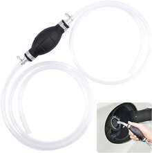 Bomba de Sifón de Gasolina, Bomba Manual de Transferencia de Combustible de Alto Flujo para Gasolina, Agua, Aceite,, con 2 Mangueras de PVC Premium - 1 - Ver 1
