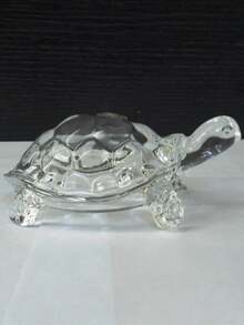 1pc Charming Transparent Sea Turtle Statue - A Healthy Blessing Decor, High Transparency, Cute Home Accessory For Sea Turtle Lovers, Sea Turtle Decor, Sea Turtle Statue, Sea Turtle Gift, Home Decor Statue, Unique Home Decor, Mini Statue, Small Ornament