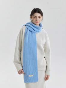 1 szt. Jednokolorowy szalik, elegancki i wszechstronny na jesień/zimę, przyjazny dla skóry, teksturowany w paski, odpowiedni na wyjścia, randki, do noszenia na co dzień lub do pracy