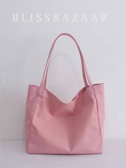 Minimalist Large Capacity Tote Baghandbag,Shoulder BagMinimalist,CasualSolid ColorLightweight,Portablefor Women, Rookies & White-Collar Workers,For Girl,For College Students,For Womangift Bag,Work ,Business,Commute,Outdoors, Travel, Outings,ShoppingSchool Bag,Large Capacity,Portable, Suitable For Teen Girls Women College Students, Perfect For Back To School,First Day Of School,Middle School, High School,Shopping,Holiday