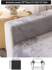 1 pièce Housse de coussin de canapé épaisse et chaude en peluche pour l'automne/l'hiver, housse de siège de canapé moderne minimaliste antidérapante, décoration de chambre, housse de canapé lavable en machine et à la main, décoration de chambre fraîche et à la mode, douce, ne se décolore pas, ne s'effiloche pas, housse de protection pour animaux de compagnie, housse de canapé d'angle réglable convenant pour la chambre, le bureau, le salon, les meubles combinés, le canapé en L et les housses de canapé 1234 places - Gris pâle - Voir 18
