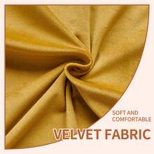 Golden Velvet Curtains, Luxurious 2-Panel Home Decorative Curtains, Blackout Curtains For Bedroom And Living Room, Thermal Insulating Luxurious Ultra-Soft Decorative Ring-Top Room Curtains, Suitable For Room Decoration, Holiday Decorations, Christmas Decorations, Living Room, Bedroom, Hotel, Apartment (Width 42 X Length 63 Inches, Width 42 X Length 84 Inches, Width 52 X Length 63 Inches, Width 52 X Length 72 Inches, Width 52 X Length 84 Inches, Width 52 X Length 96 Inches, Width 52 X Length 108 Inches) - 金色 - 查看 9