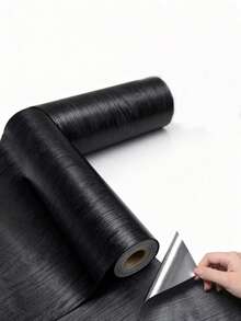 1 卷白色/黑色仿木纹壁纸（宽和长 45*100cm/39.37 英寸/45*300cm/118.1 英寸/45*500cm/196.85 英寸）适用于客厅、厨房、卧室、宿舍、家具翻新/家具翻新贴纸的休闲 DIY 家居装饰 - 白色 - 查看 6