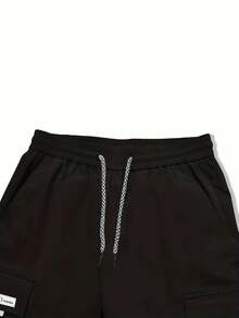 Plus Size Men's Drawstring Waist Cargo Pants