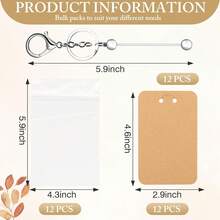 6/12pcs Fashionable Beaded Metal Keychain (With Individual Packaging), Keyring DIY Beaded Keychain, Cute Bag Pendant Ornament, Gift For Boyfriend/Girlfriend, Valentine's Day