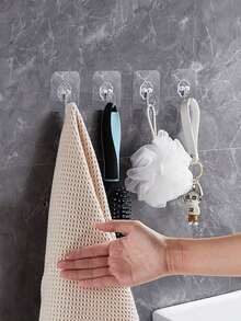 50pcs Heavy Duty Adhesive Wall Hooks, Sticky Wall Hangers, Damage-Free, Waterproof, Max 33lbs, Suitable For Bathroom, Kitchen, Towels, Coats, Keys - Multicolor - View 11