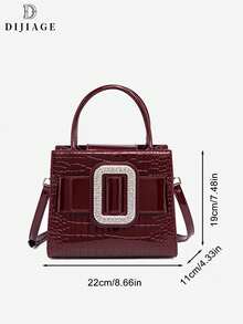 Bolso de noche de moda con diamantes, bolso de mano exquisito para damas, bolso con cuentas arqueadas, bandolera, estampado de cocodrilo, adecuado para cena/fiesta/viaje