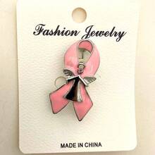 Strass-Kristall-Diamant-Schleifenbrosche, Brustkrebsbewusstseins-Anstecknadel, Weihnachtsgeschenk