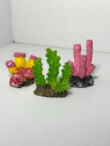 8-Piece Ocean-Themed Simulated Coral, Starfish And Seaweed Mixed Set, Suitable For Freshwater/Saltwater Fish Tanks And Aquariums. Marine Plant Decoration - Easy To Clean, Cute Underwater Shape, Fun Design, Fine Carving, Gift For Aquarium Enthusiasts