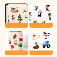 Reusable Waterproof Sticker Books For Kids, DIY Sticker Travel Toys Suitable For Boys And Girls, Can Be Stuck On Cups, Refrigerators, Glass Windows, Christmas Decorations, Halloween Designs, Shopping Stores, Body Recognition, Princess Dress Up, Farm Themed Stickers, Christmas, Birthday, Halloween Gifts For Children - Multicolor - View 6