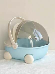 1个兼容便携式圆形摇篮的收纳盒，高品质设计，是收藏娃娃、人偶、旅行和居家收纳的理想之选 | 小巧设计，带安全扣，两种颜色可选，配有便携收纳盒，非常适合展示和收藏可爱的小摆件，也是礼品包装用品，可用于装饰您的礼物，例如生日礼物、节日礼物和圣诞礼物。 - 彩色 - 查看 10