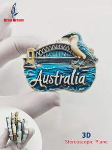 1 pezzo Calamita da frigo 3D souvenir dall'Australia - Adesivo magnetico in rilievo, regalo creativo da viaggio, collezione di decorazioni per la casa, ricordo di viaggio personalizzato calamita da frigo, decorazione per la casa, cucina, stanza, ufficio, armadietto, regalo artigianale, gadget per vacanze, piccolo regalo raffinato - Multicolore - Visualizzare 5