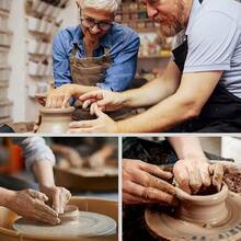 Jarrón de Cerámica Blanco, Pequeño y Bonito Florero Marca Decoración de Hierbas de la Pampa, Hogar, Sala, Comedor, Casa de Campo, Oficina, Dormitorio, Mesa y Estante de Cocina (Blanco) - BLANCO - Ver 8