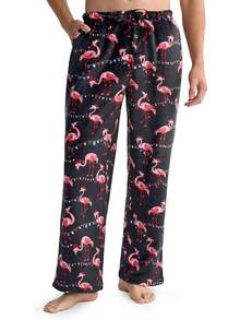 Mens Pajama Pants Soft Flannel Fleece Pajama Bottoms Sleep & Lounge Pants With Pockets And Drawstringhalloween - 聖誕燈 - 查看 1