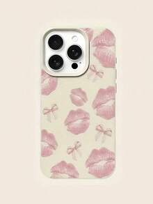 1pc Unique Astronaut & Red Lip Pattern Full Coverage TPU Shockproof Phone Case, Compatible With Apple 16, 15, 14, 13, 12, 11 Pro Max, Series - Kiểu 2 (1 cái) - Xem 3
