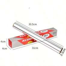 1 rollo de papel de aluminio amigable, clásico y duradero, de 12 pulgadas de ancho, con papel de embalaje de papel de aluminio para barbacoa y rollo de papel de aluminio de alta calidad, adecuado para el envasado y almacenamiento de alimentos