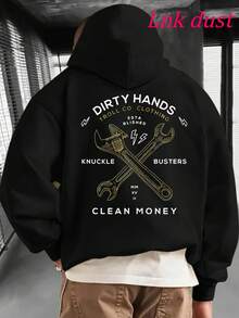 Troll CoWork Hard Hoodie Print,250g Polyester Men's And Women's Clothing Casual And Cozy Hoodies Leyo,  Long Sleeve Hooded Sweatshirt, Casual Versatile Top For Autumn Winter - 黑色 - 查看 2