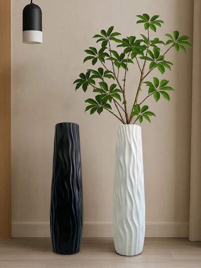 Modern Floor Standing Large Vase For Home Decoration - Lightweight Plastic Decorative Vase, Room Decoration, Beautiful Room Decoration, Girly Room Decoration, Pretty Room Decoration, Home Decoration, Outdoor Garden Decoration/Gardening/Flower Arrangement