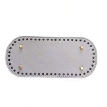 Nitade PU-läderkorgbottnar för virkad DIY-handväska Axelremsväskor - Rund botten med hål för enkel vävning - Ofodrad, enfärgad, kantmålad, utan stängning Tillbehör för hantverk