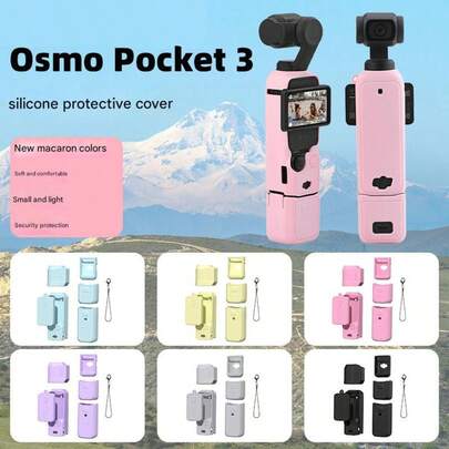 chaohongjia Pocket 3 Case, Soft Silicone Protective Case Compatible With DJI Osmo Pocket 3 Creator Combo, Lightweight Osmo Screen Protector Grip Cover Accessories