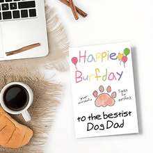 1pc Dog Dad's Delight: Funny & Cute Birthday Card - Perfect Gift For Pet Lovers, Also Suitable For Christmas, New Year, Birthday, Thank You, Father's Day Cards And Christmas Cards. - Multicolor - View 8