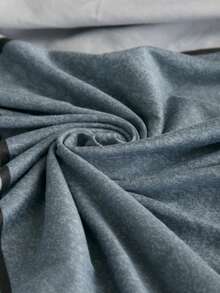 1pc Geometric Pattern Sofa Bed Cover, Armless Minimalist Style, Made Of Polyester Fiber, Suitable For All Seasons - Blue and White - View 10