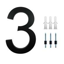 8 Inch Modern Acrylic Steel Floating House Number, Metal Modern Address Plaque, For House Address Number Ground Marker, Garden Gate Mailbox Decor Number, With Nail Kit, Coated Black, 911 Visible Signage - Easy To Install Mailbox And Door Address Label - Multicolor - View 25