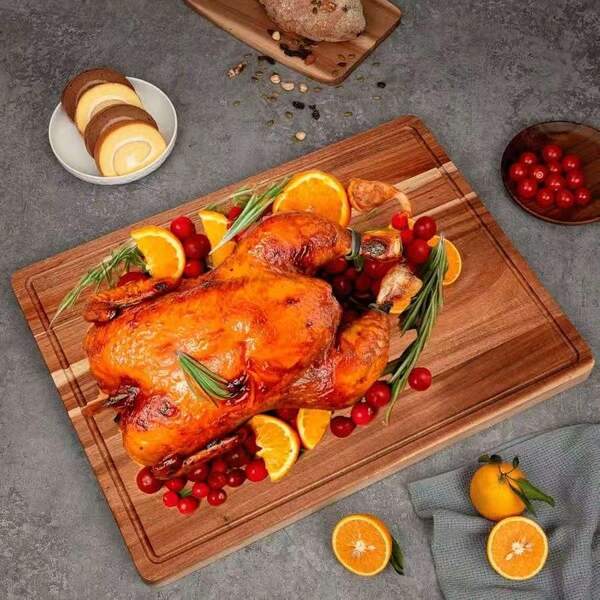 1 Piece Rosewood Cutting Board - Wooden Kitchen Chopping Board, XL Size To Meet Your Needs, For Cutting Meat, Cheese, Bread, Vegetables And Fruits - Charcuterie Board Cheese Serving Platter, Perfect For Food Slicing And Display, Portable Camping Cutting Board, Essential For Modern Country Kitchen. Mother's Day Gift, Wedding Season Kitchen Supplies. Christmas Gift.