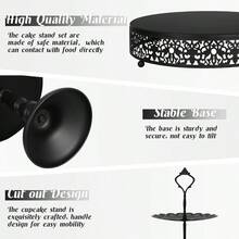 Fivenl 8 Pcs Cake Stand Black Metal Dert Table Display Set 3Tier Cupcake Stand Cake Display Tower And Cookie Tray Rack Serving Tray For Birthday Party Weddings  Shower Black - màu đen - Xem 3