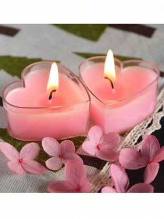 10pcs Valentine's Day Scented Candles For Weddings, Parties And Valentine's Day Confessions