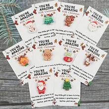 10 piezas Tarjetas de Navidad con colgante de resina - Diseño "Eres increíble esta Navidad", perfectas para regalos navideños, abrazos de bolsillo y para amigos y familiares, tarjetas de felicitación navideñas | Diseño navideño | Tarjetas de papel, Tarjetas de Navidad