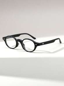 1 par de gafas de estilo punk retro con remaches y montura pequeña, de moda callejera personalizada sin receta para hombres