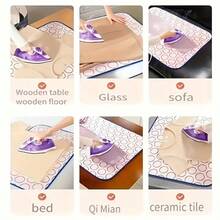 [Heat-Resistant Ironing Pad] Portable Heat-Resistant Ironing Pad | Foldable Non-Slip Ironing Board With PP Material, Multi-Surface Compatible For Travel & Home Use, Space-Saving Design, Travel Ironing Pad | Door Hanging Ironer - 淺粉紅色 1件裝 - 查看 6
