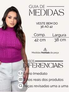 Blusinha Cropped Tranças Regata Feminina Modal Leve e Macio Moda Verão - Preto - Visão 6