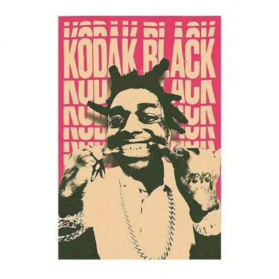 1PC Frameless Modern Rapper Canvas Art Print - Unframed Music Poster - For Living Room, Bedroom, Office Decor - Canvas - Perfect Gift For Music Lovers & Hip-Hop Fans, Room Decor Aesthetic, Room Decoration Stuff, Canvas Wall Art, Bedroom Decor.