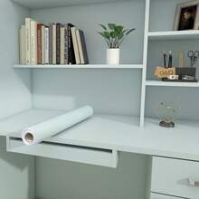 1 rouleau de papier peint de couleur unie, autocollant de décoration de chambre à coucher imperméable et anti-humidité, papier peint amovible et réutilisable, papier peint de rénovation d'armoire de cuisine, papier peint de réfection de meuble d'armoire, autocollant de changement de bureau, stickers muraux, décoration murale, papier peint autocollant