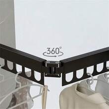 1 pezzo Stendibiancheria pieghevole in metallo moderno, design a più scomparti salvaspazio, senza elettricità necessaria, adatto per balcone e organizzazione armadio, uso interno/esterno, stendibiancheria da balcone | Design moderno | Stendibiancheria, 1 pezzo Stendibiancheria pieghevole in acciaio inossidabile - Finitura lucida, design a incasso a parete, adatto per balcone e uso interno, stendibiancheria a parete salvaspazio - Appendiabiti in alluminio pieghevole ed estensibile (Viti di espansione inviate a caso)