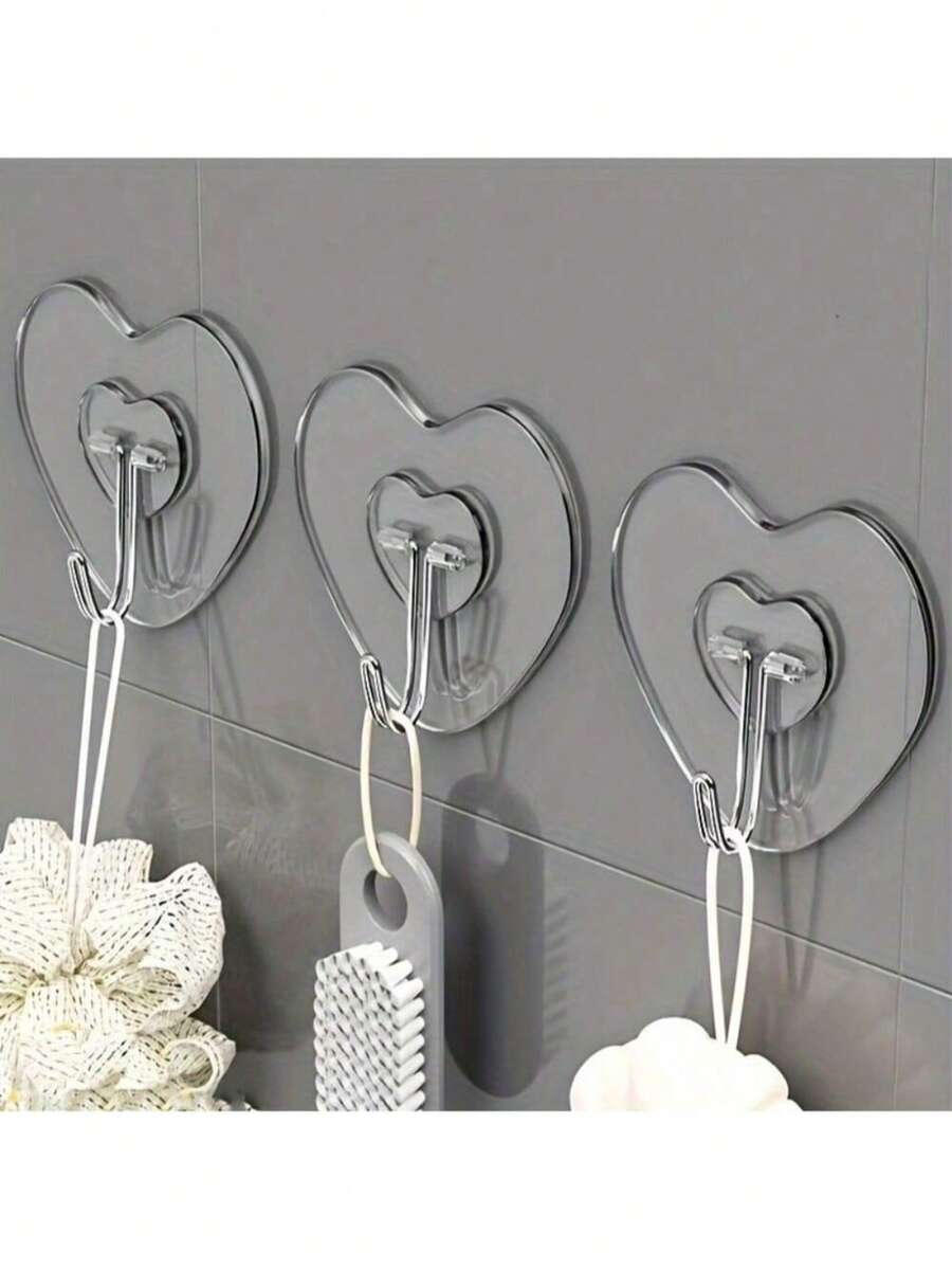 20/10/1 قطعة خطاف لاصق شفاف، رف تخزين متعدد الوظائف للتعليق، للمنزل والغرفة والحائط والباب والخزانة