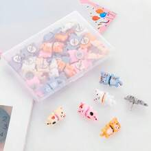 5/10/20/30/50pcs In A Box. Creative Cartoon And Cute Kitten Pattern Pins, Cork Board Push Pins, DIY Handmade Map Pins, Cat-Shaped Push Pins, Animal Creativity, Nail Pins, Plywood Push Pins. Suitable For Photo Walls, Home, School, Office, Stationery, Drawing Pins, Christmas Decorations.